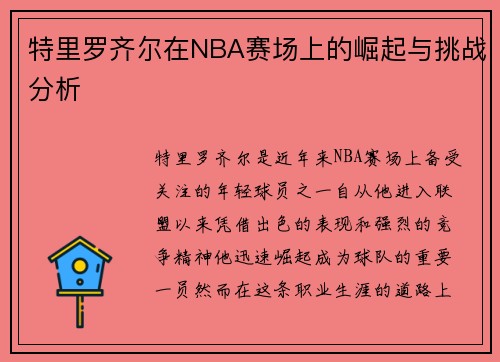 特里罗齐尔在NBA赛场上的崛起与挑战分析